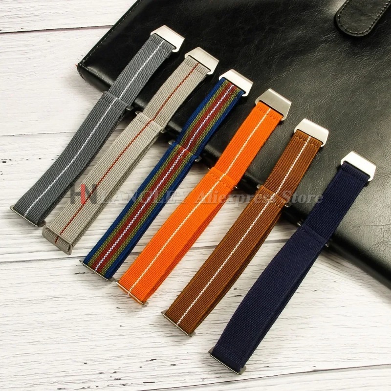 Parachute Strap Elastic - Elastische Nylon Horlogeband voor Seiko voor