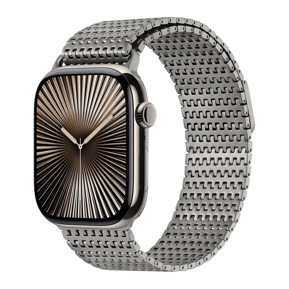 Milanese Loop Magnetic - Titanium lusband voor Apple Watch-band 46