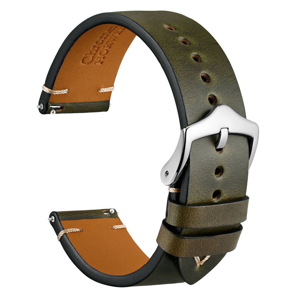 Leather Strap Quick Release - Wocci Olie Wax Lederen Horlogebanden 18Mm