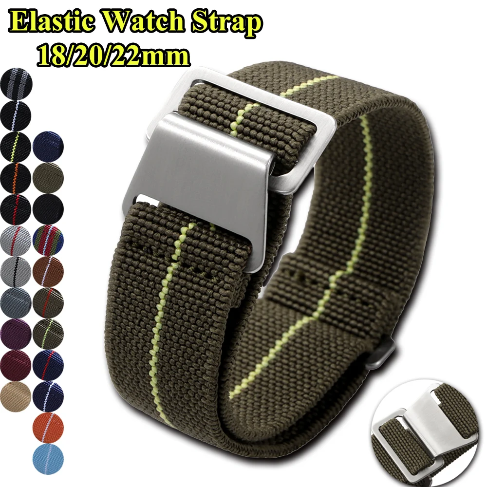Elastische horlogeband 18mm 20 - Parachute Strap Elastic recensie en prijs